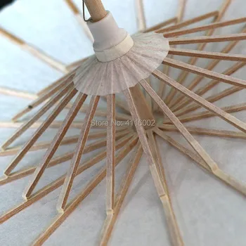 100buc Manual cu Diametrul de 60cm Alb Simplu Culoare Chinezi Mici Oilpaper umbrela de plaja Umbrela de Nunta de Decorare