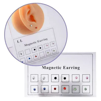 12buc/set Magnetic Stud Cercel Magnet Nas Buze Ureche Stud Non Piercing Tragus Buze Stud Bijuterii Femei Fete Accesorii Bijuterii