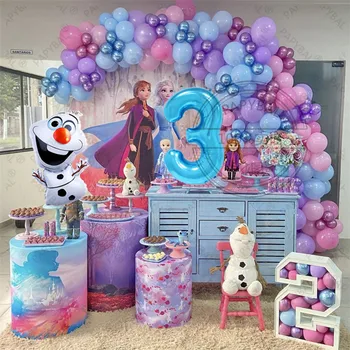 149Pcs Disney Olaf Petrecere Temă Baloane Set de 40inch Albastru Numărul Folie Ballon Pentru Copii de Ziua Copilului Duș Decoruri Fete Băiat Jucărie