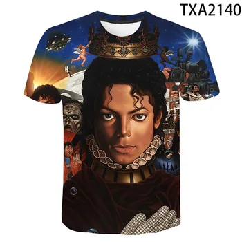 2021 Michael Jackson 3D Tricouri Barbati Femei Copii de Vara cu Maneci Scurte Michael Jackson Imprimate T-shirt Anime Desene animate Tee Topuri