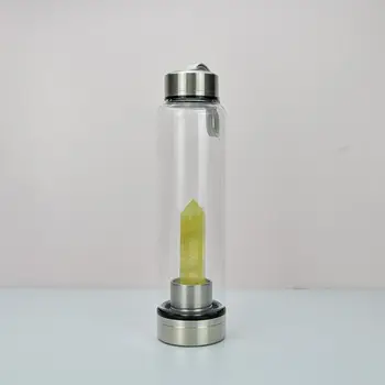 2021 Noi 500ML Piatră prețioasă Naturale Carafă de Sticlă Bea Directă Cristal Stick Ceașcă de Sticlă cu Coarda