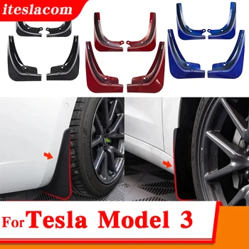 4buc/set Model3 Noroi Pentru Tesla Model 3 2021 Accesorii Aripile apărătoare de noroi Aripa Albă Fibra de Carbon ABS Negru Mat