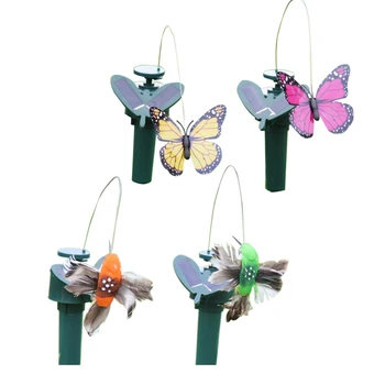4Pack Solare Alimentat Fluture care Zboară Pasăre de Floarea-soarelui în aer liber, Curte, Gradina Miza Ornament Vii Decoratiuni de Gradina