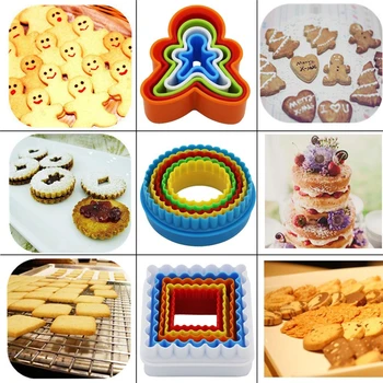 5 Buc DIY Cookie Cutter Set Tort Tăietor Matrițe Sandwich Tort Fondant Mucegai Biscuiti Cookie-uri Mucegai Tort de Decorare Instrumente de Copt