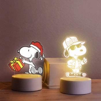 Anime Kawaii Lumina de Noapte Desene animate Pikachu Kuromi Scortisoara Snoopy Led Lampă de Masă Variabilă Trei Tipuri de Lumini Decoratiuni Acasă