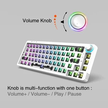 Bluetooth Tastatură compatibile 68 Chei RGB 3 Moduri de 60 la Sută NKRO DIY Mecanice Hotswap Kituri Tastatura Comprimat, Tastatura Wireless