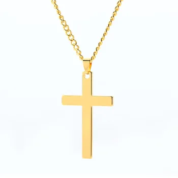 BUDROVKY de Moda din Oțel Inoxidabil Cruce de Aur de Culoare de Argint Colier pentru Femei Barbati Vintage Lanț Cristal Pandantiv Coliere Lungi Evreu