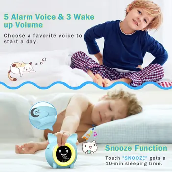 Copii Copil Ceas Deșteptător Formare de Somn Ceas de Noapte plina de culoare de Lumină Digital serviciu de Trezire, Ceas cu Temperatura pui de SOMN Timer pentru Dormitor