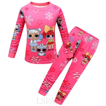 Copii Pijamale fetita din bumbac seturi LOL Surpriză Homewear Pijamale copii, Pijamale Copii, Pijamale 2-8Y unisex haine pentru Copii