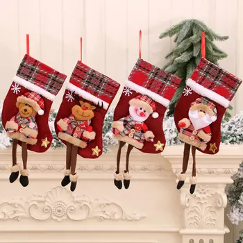 Crăciun, Pom De Crăciun Agățat De Partid Copac Decor Mos Craciun Ciorap Ciorap Cadou Bomboane Pungi Cadou Minunat Sac Pentru Copii Șemineu Copac