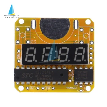 DC3V Electronice Smart Single-chip LED-uri Ceasuri Ceas Electronic Ceas Digital cu LED Ceas Electronic DIY Kit Cu Capac Transparent
