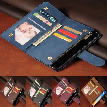 De lux Portofel din Piele Pentru Oppo A74 4G CPH2219 Caz Magnetic, cu Fermoar pentru Portofel Mobil Retro Wallet Flip Card Stand Mercur Acoperi