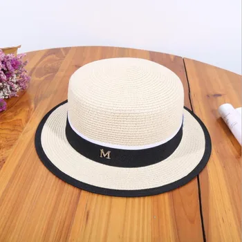 Femei Vara Pe Plaja La Soare Capac 2022 Nou Brand De Top Plat Pălărie De Paie Pentru Bărbați Luntraș Pălării Os Feminino