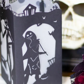 Halloween 3D Dovleac Felinar din Metal de Tăiere Moare Stencil DIY Scrapbooking Album Hârtie Șablon Carte de Mucegai Relief Ambarcațiuni