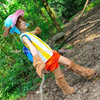 Hot Anime One Piece Tony Tony Chopper Cosplay Costum Cosplay Set Complet Topuri+Manusi+Pantaloni+Piciorului Costum De Halloween Pentru Femei M