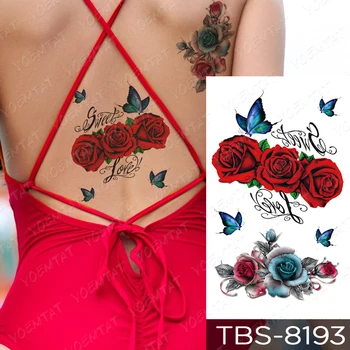 Impermeabil Tatuaj Temporar Sticker Fluture Arma Dantelă Flori Flash Tatuaje Lotus Body Art Brațul False, Tatuaj Femei Bărbați