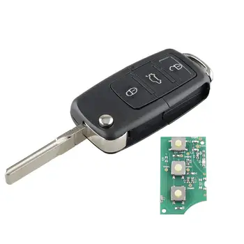 Inchidere centralizata Cheie de la Distanță Masina Pentru Volkswagen Beetle, Caddy Golf Mk6 cu 3 Butoane Flip Smart Key Fob Cip ID48 Cheia cu Telecomandă