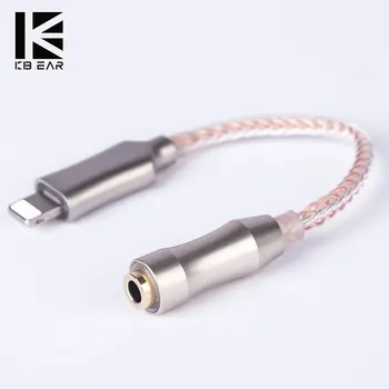KBEAR Adaptor Audio Pentru Fulger la 3,5 mm Built-in 53a4 Decodare și Cip de Amplificare pentru Căști Auriculare Accesorii Căști IEM