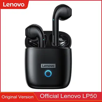 Lenovo LP50 fără Fir Căști cu Microfon 9D Sunet Stereo Bluetooth-Compatibil Jocuri Pavilioane pentru iOS Android Căști fără Fir