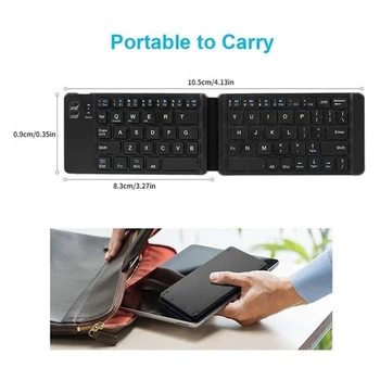 Lumina-la Îndemână Mini Wireless Bluetooth-compatibil Pliere Tastatura Pliabila Tastatura Wireless pentru IOS/Android/Windows Tablet telefon