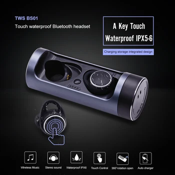Negru Tehnologie de Sunet Hifi de Calitate Activ de Reducere a Zgomotului de Sport Impermeabil Bluetooth 5.0 tws Adevărat fără Fir setul cu Cască Bluetooth