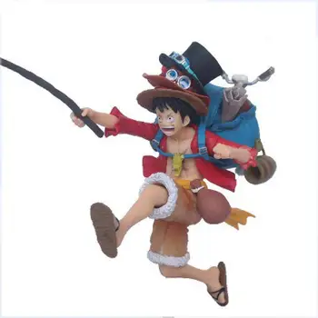 One Piece Anime Figura Rucsac Luffy Ace Sabo Trei Frați De Funcționare Manga Statuie Figura De Acțiune De Colectare Model De Papusa Jucării Cadou