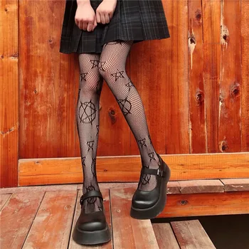 Punk Harajuku Femei Chilot, Dresuri Japoneze Kawaii Lolita Femei Dresuri de Vară Plasă de Nailon Ciorapi Fishnet Lenjerie Hosidery