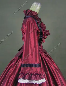 Războiul Civil Victorian 2-PC Rochie de Zi Vampir Rochie din Satin de Teatru Costum de Halloween