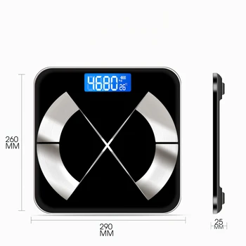 Smart Body Fat Scale Baie cantar Digital de Greutate Corporală IMC Scară Echilibrul Compoziției corporale Analizor cu Smartphone App