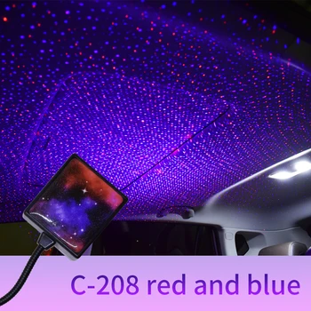 USB Auto Plafon de Lumină Atmosferă de Crăciun cu Laser Proiector Auto de Lumină Ambientală Muzică de Control de Sunet Multiple de Iluminat