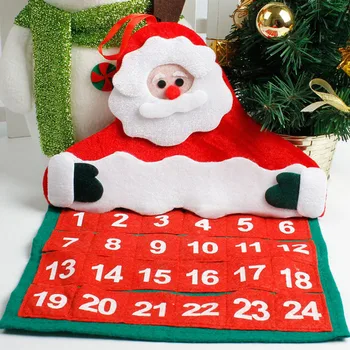 1 BUC 41-29CM Decoratiuni de Craciun Moș Crăciun Calendar Hotel de Familie Pandantiv Crăciun Calendar L*5