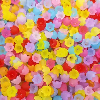 100buc Șase Petale de Flori Margele Capace pentru a Face Bijuterii Margele Spacer Transparentă Mată Accesorii DIY Consumabile Noi en-Gros