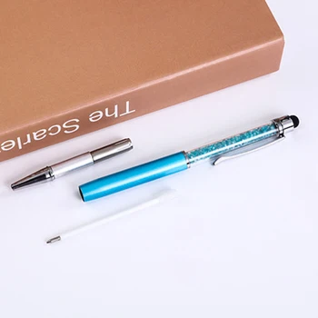 1BUC Mare-textura Metalic Cristal Stylus Ecran Capacitiv Touch Pen Pentru Ipad Iphone Rechizite de Birou Pix