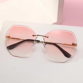 2021 noua moda fara rama de tăiere de lentile ochelari de soare retro femei personlity tendință shades ochelari soare cele mai recente populare cumpara / Femei Ochelari \ Plant-garden.ro