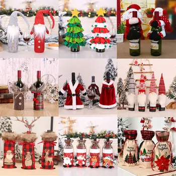2022 Craciun Pentru Sticla De Vin Capac De Praf Creative Șampanie Cabinet Masă Moș Crăciun, Anul Nou, Crăciun, Crăciun Cadouri Decor Acasă