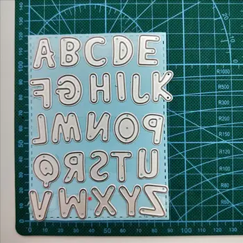 26 Alfabet Tăiere de Metal Moare Șabloane Pentru DIY Scrapbooking DIY Clar Timbre Oțel Relief Ambarcațiunile de Decorare Stencil Folder