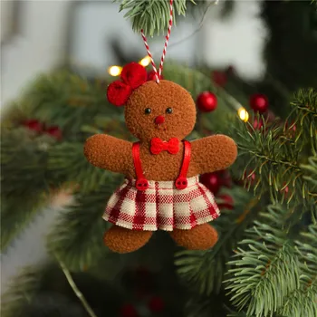 3Pcs Om turtă dulce de Crăciun Copac Agățat Pandantiv Copac Xmas Decor Ornament de Anul Nou Amuzante Drăguț Copil Cadou de Crăciun Decor Acasă
