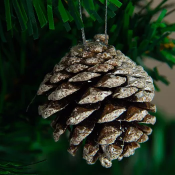 9pcs/loturi mai Noi de Crăciun Aur Conuri de Pin Baubles Decoratiuni pentru Pomul de Craciun Ornament