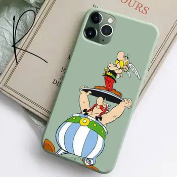 Asterix Și Obelix Clasic Telefon Caz Pentru Iphone 6 6s 7 8 Plus XR X XS XSmax 11 12 Pro Mini Max Candy Green Capac de Silicon