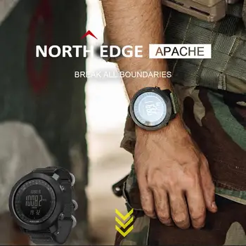 Barbati Nou Stil de NORD EDGE Sport Ceas Digital de Ore de Sport în aer liber în aer de Funcționare Militar Armata Multifuncționale Inteligente Wat