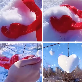 Bulgăre De Zăpadă Filtru De Instrument Cu Mâner Minge De Zăpadă Distracție De Iarnă Activități În Aer Liber Pentru Copii, Adulți De Dragoste În Formă De Bulgăre De Zăpadă/Ursul Clip