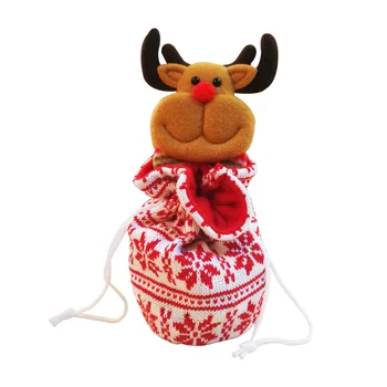 Cadou De Crăciun Sac Ajun De Crăciun Cadou Sac De Mere Sac Geantă De Mână Creative Moș Crăciun Om De Zăpadă Candy Bag