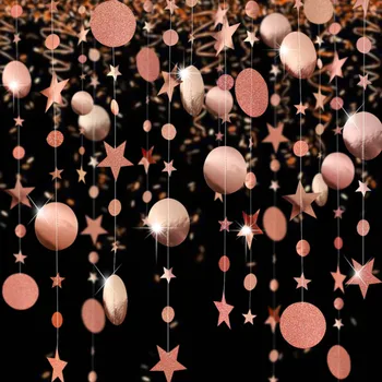 Crăciun 4M Twinkle Star Hârtie Ghirlanda Agățat Navidad 2021 Ornamente de Crăciun Decoratiuni pentru Casa Noel Natal de Anul Nou Consumabile