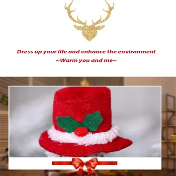 Crăciun Decoratiuni Creative Pălărie Eșarfă Costum din Două piese Sticlă de Vin Roșu Hotel, Restaurant Decorarea Și finisarea Consumabile