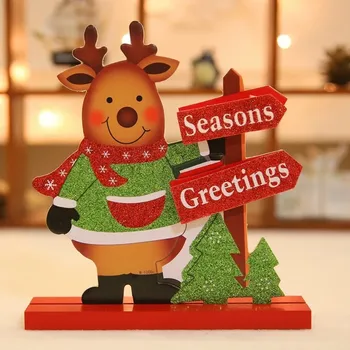 Crăciun Fericit Masă De Lemn De Sus Decor Moș Crăciun, Om De Zăpadă De Crăciun Pentru Acasă Cadou De Crăciun Ornamente De Crăciun Anul Nou 2022 Noel