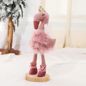 Crăciun flamingo roz swan papusa de Craciun desktop ornamente de dimensiuni mici cadouri desktop ornamente cadouri adornos para arbol de navidad