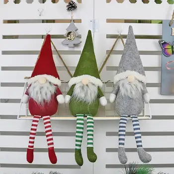 Crăciun Gnomi Tricotate Din Pluș Fără Chip Cu Mult Xmas De Masă Cadou Elf Picioare Decor Gonk Figurine Ornament Pitic U3v6