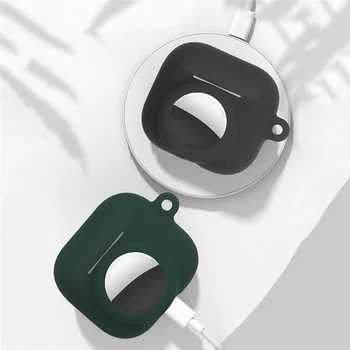 Căști fără fir de Silicon Sac de Depozitare Cu Cârlig geantă de transport cu Tracker Capac de Protecție Pentru airpods3/ airtag