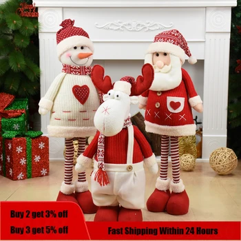 De Dimensiuni Mari Crăciun Păpuși Retractabil Moș Crăciun, Om De Zăpadă Elan Jucării De Crăciun Figurine De Crăciun Cadou Copil Adornos De Navidad 2021