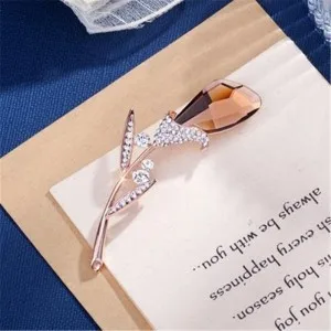 Flori De Brose Pentru Femei Prieteni De Moda Elegant Pin Ace De Broșă De Cristal Bijuterii De Nunta De Înaltă Calitate 2021